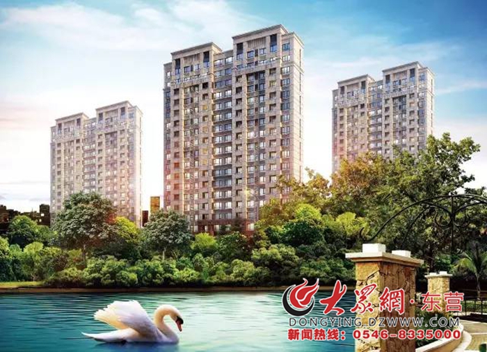 东营东城众成秋月华庭二手房,众成秋月华庭一期鸟瞰图