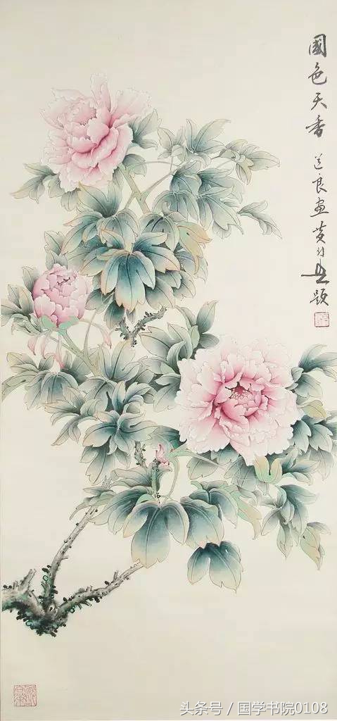 栩栩如生牡丹国画,国画牡丹图是经典