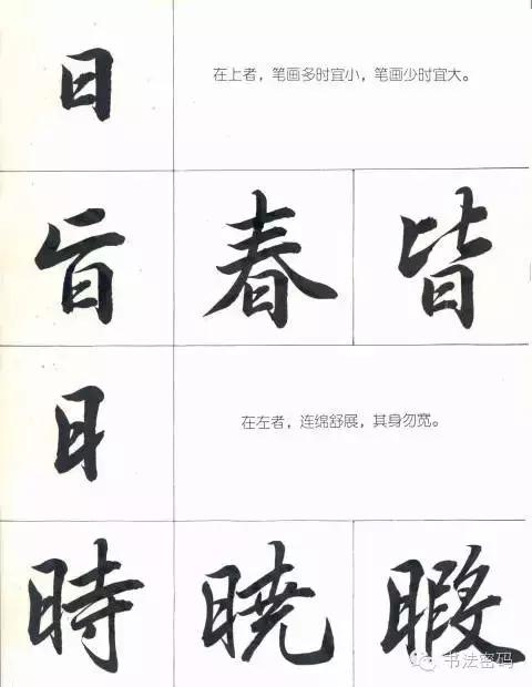 行书22个写法,米芾行书笔画偏旁部首精解