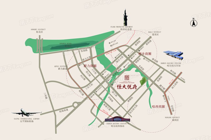 恒大悦府特价网签,哈尔滨道里恒大悦府房价