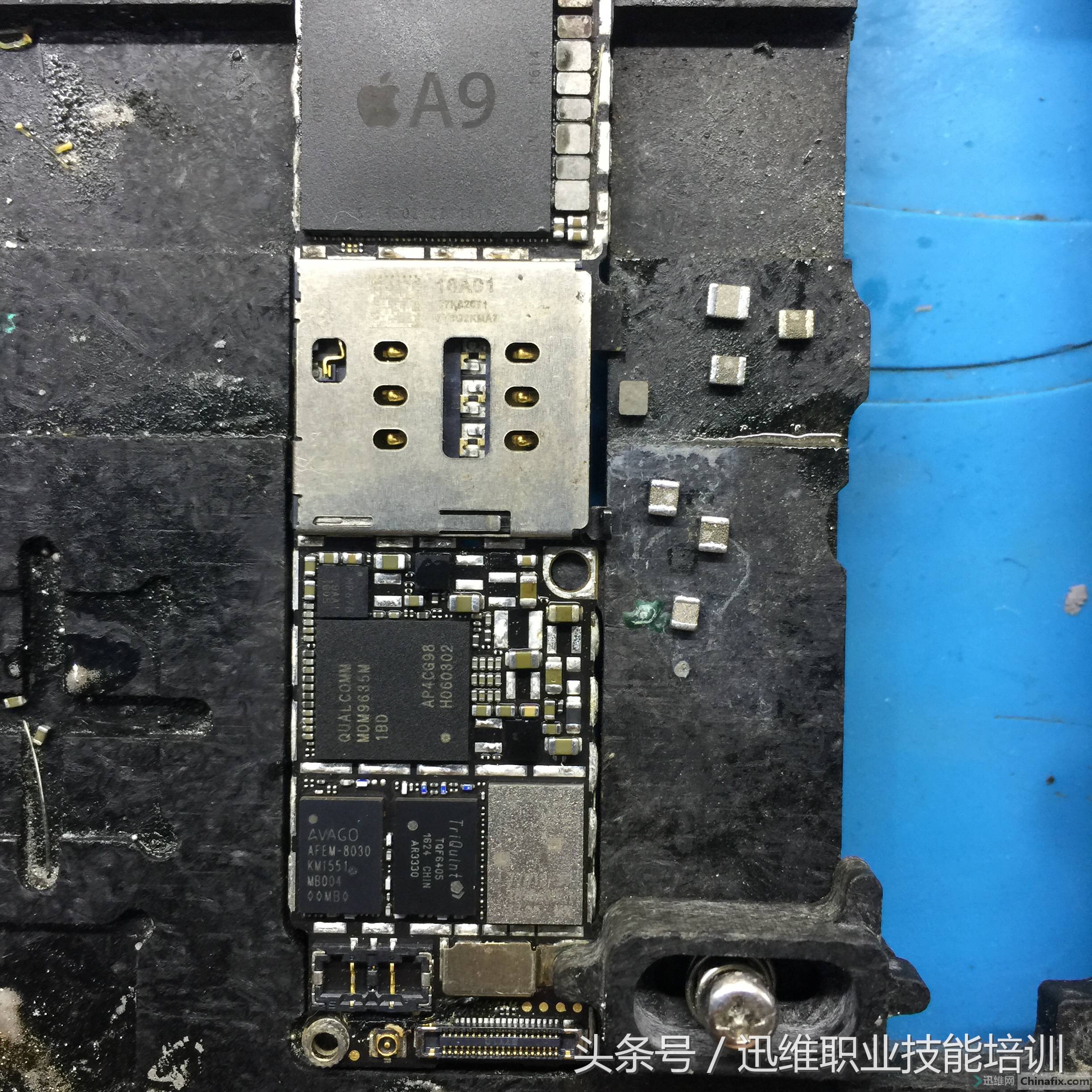 iphone6s进水维修,苹果6s进水烧了主板