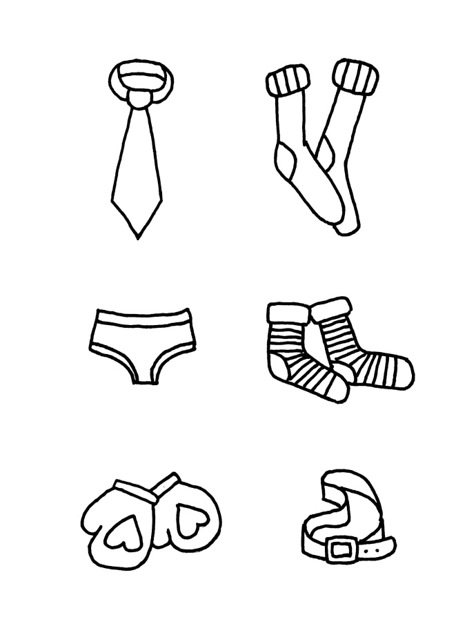 小男孩穿各种各样的衣服简笔画,各种各样的衣服简笔画带颜色