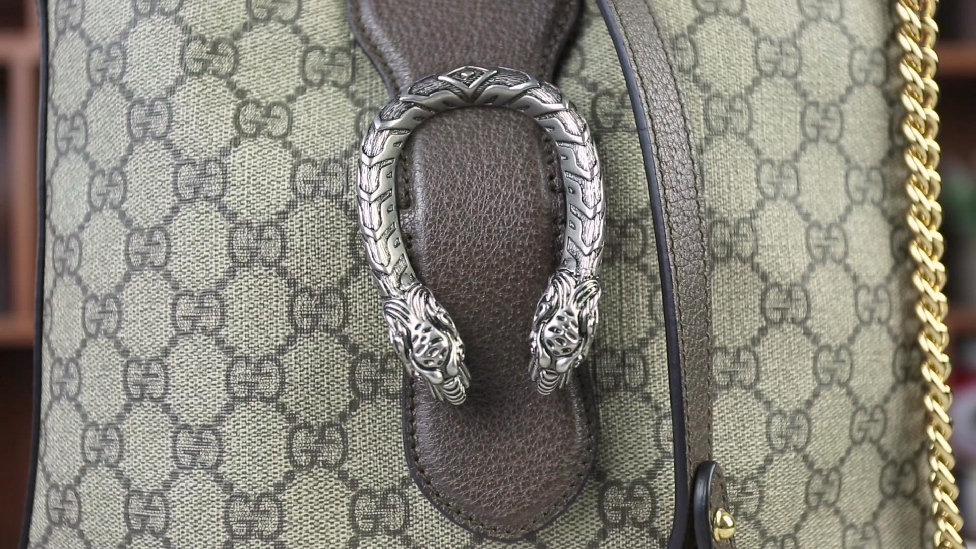 古驰gucci酒神包设计独特,gucci酒神包虎头不贴合