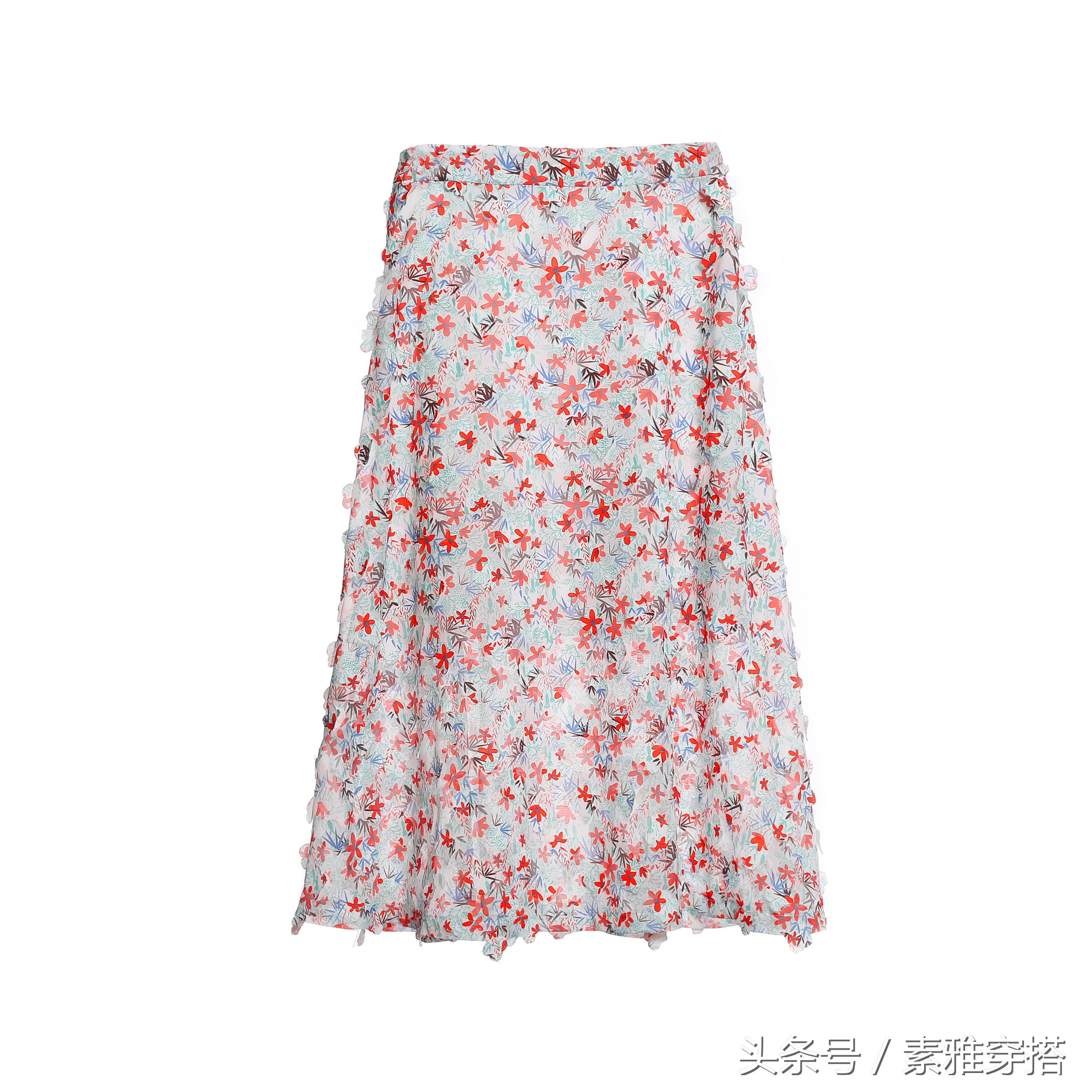 碎花裙子穿搭半身裙夏天,夏天碎花半身裙穿搭图片
