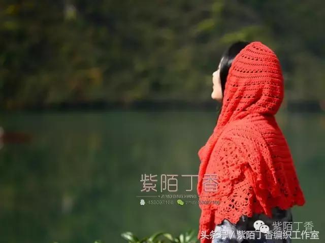 月神披肩紫陌丁香高清图解,紫陌丁香大披肩