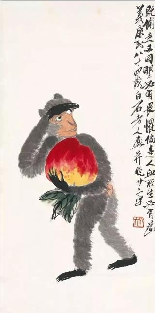 齐白石十二生肖图配古人诗词绝了,齐白石名画十二生肖兔