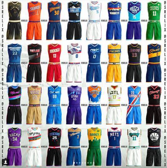 nba球衣重新设计,nba设计球衣