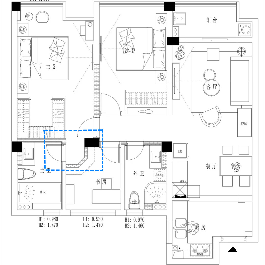 马赛克轻奢家庭装修,小清新北欧风装修