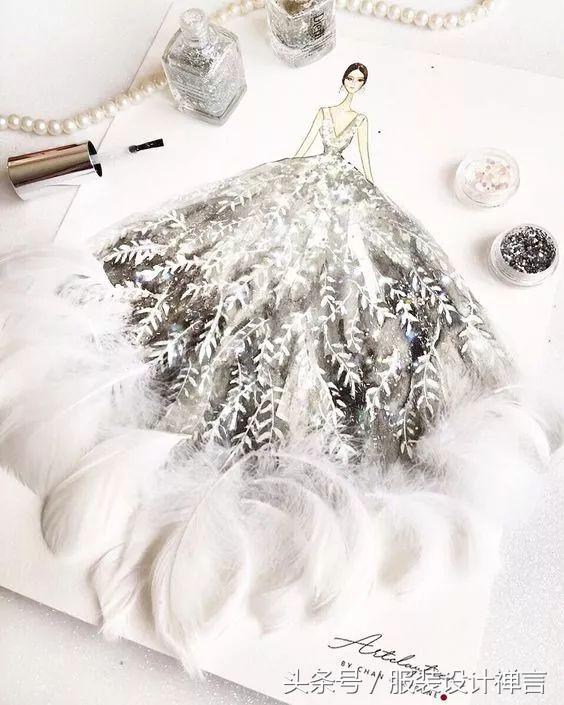 时装手绘|用指甲油画出高定时装的新加坡女插画师ChanClayrene