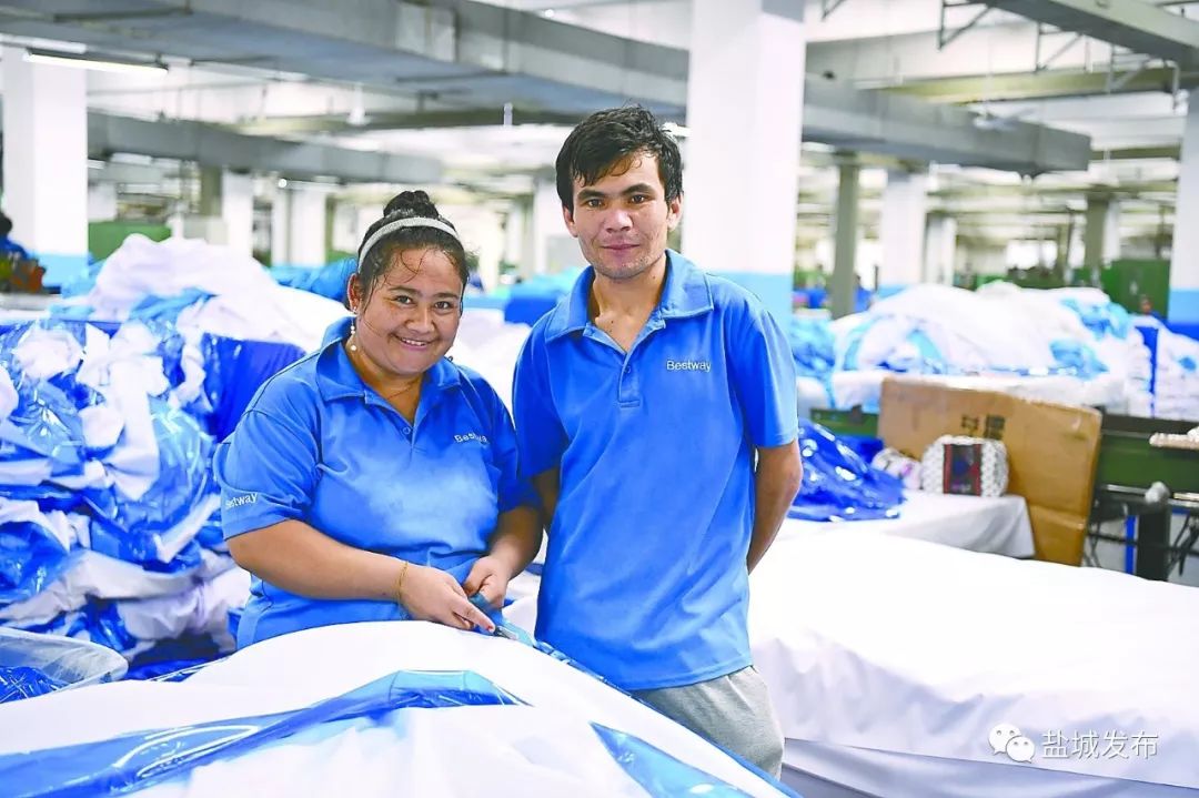 盐城这里，全是*疆新**古丽和巴郎！来干啥？创造美好新生活……