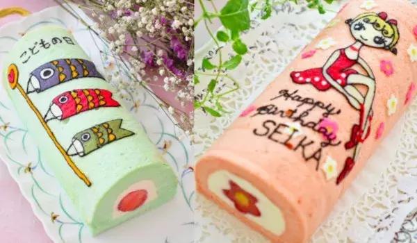 简单彩绘蛋糕卷,彩绘天使蛋糕卷