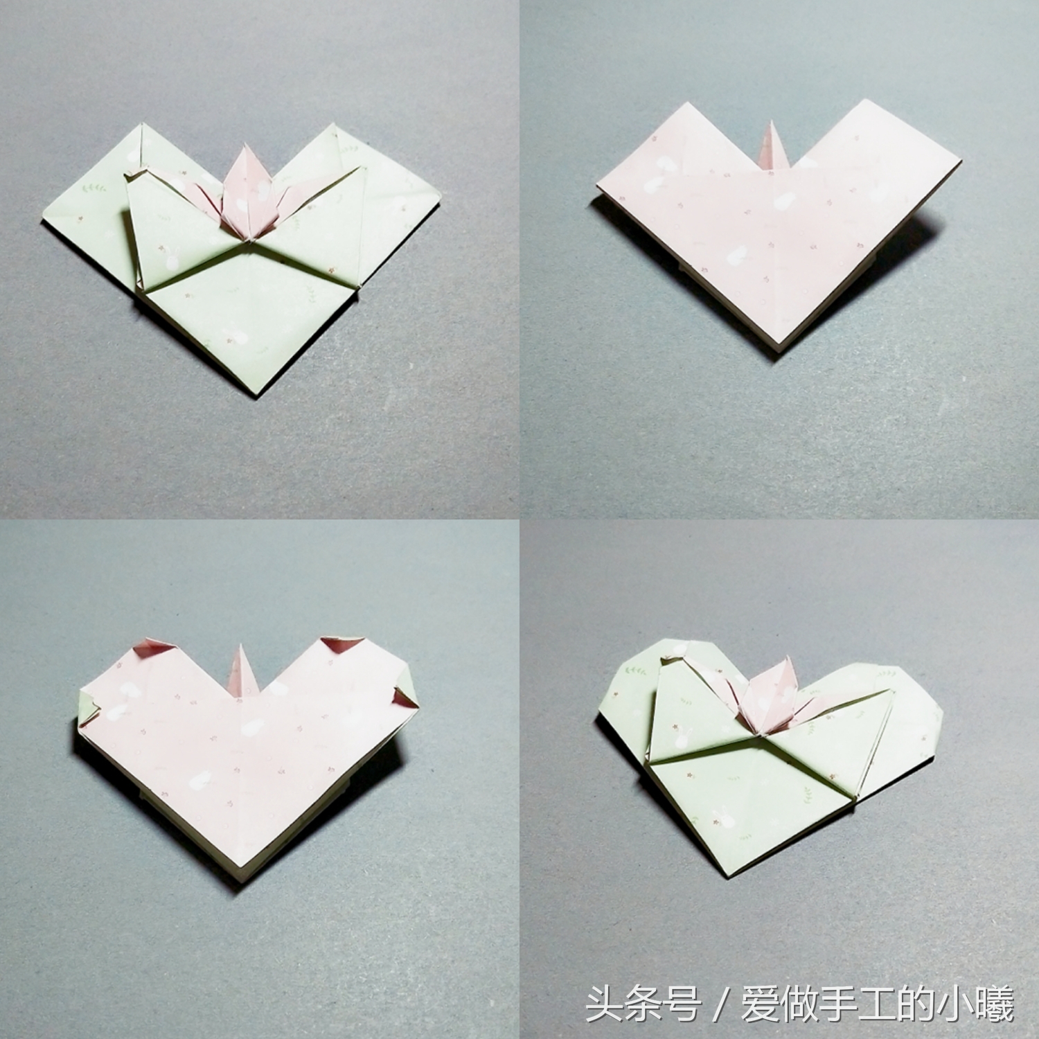 爱心千纸鹤折纸详解,100块爱心千纸鹤