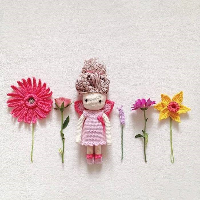 线头编织小物件,丝线编织手工小物件