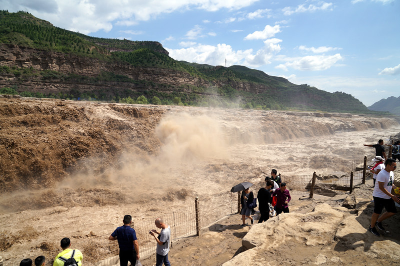 壶口瀑布水底冒烟原因,航拍壶口瀑布水底冒烟