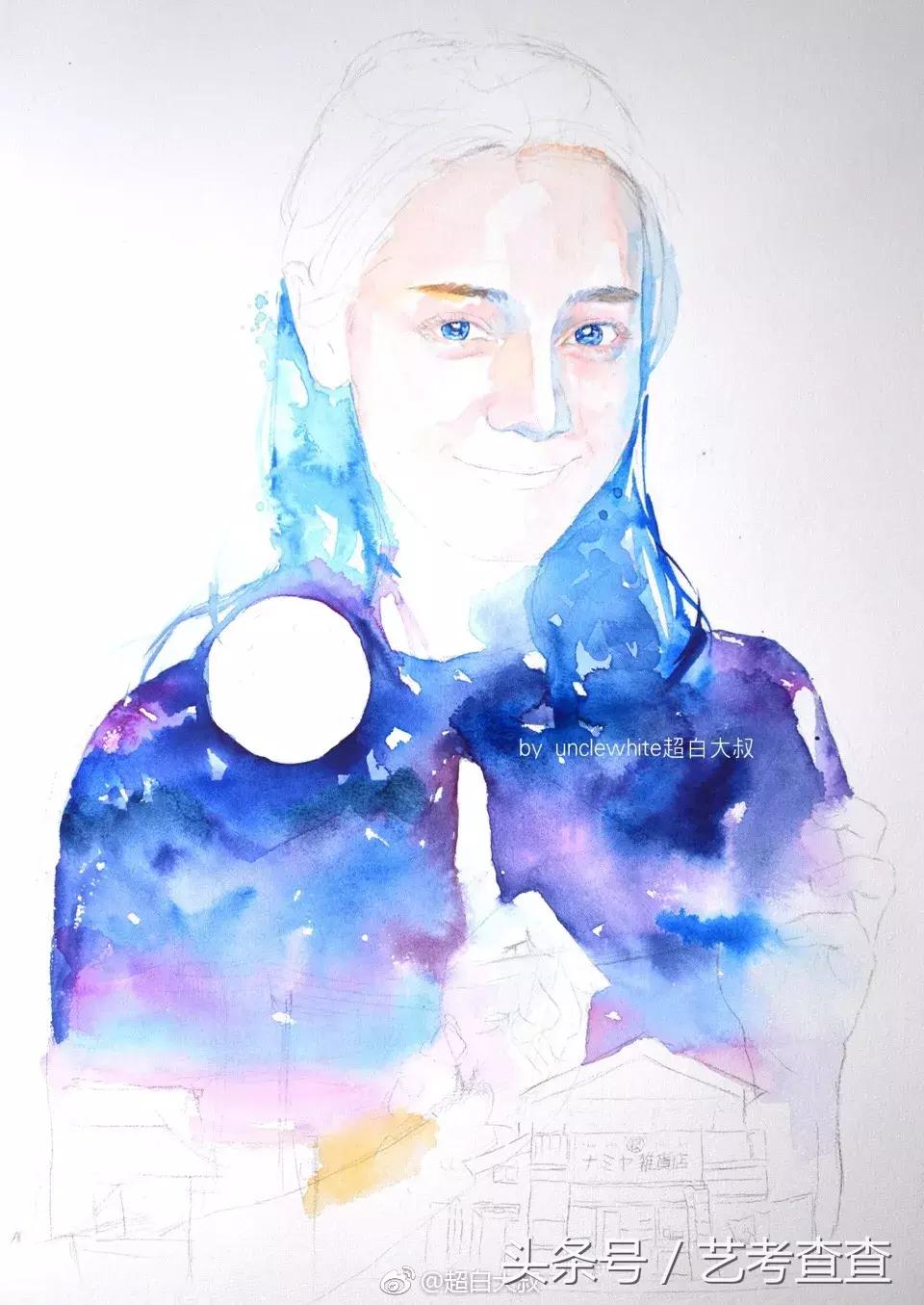 非常简单的水彩人物画法,简单的水彩小插画