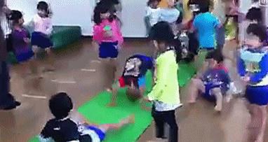 侧空翻儿童舞蹈,倒立日本幼儿园