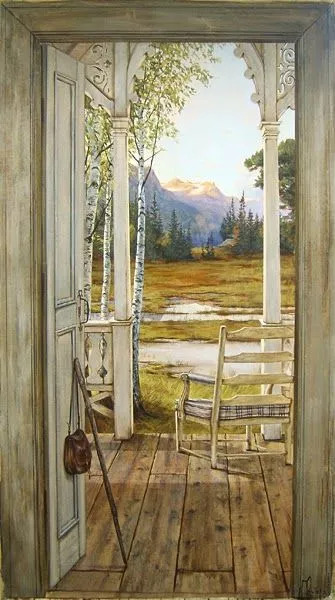 自家门口墙绘,一家房子墙绘