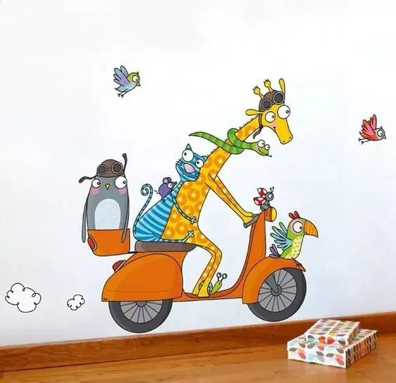 自家门口墙绘,一家房子墙绘