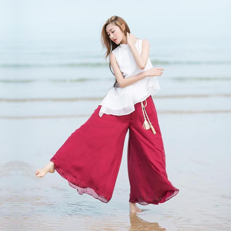 裙裤穿搭大码胖mm显瘦遮肉,设计感遮肉显瘦百搭裙裤女