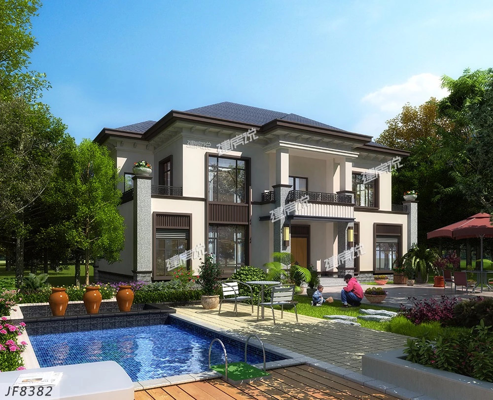 20万最新款二层别墅效果图,2020款二层别墅20万