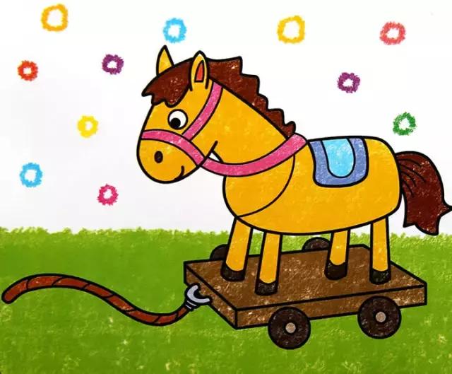 儿童油画棒画原创高清素材,儿童油画棒画素材