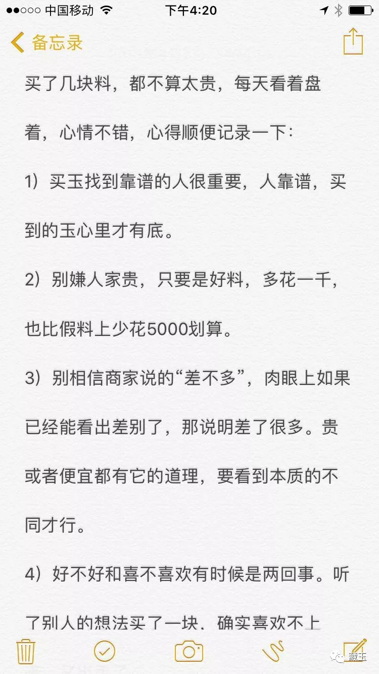 一个玉友的经验和用心,都写在这里了……