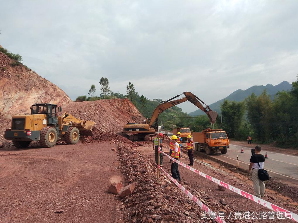 广西路桥隧道塌方救援,广西山体滑坡救援现场