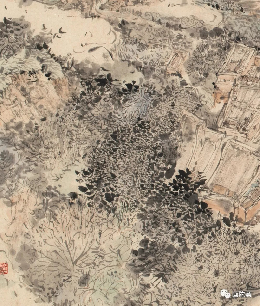 艾国山水画创作视频,艾国山水画工作室