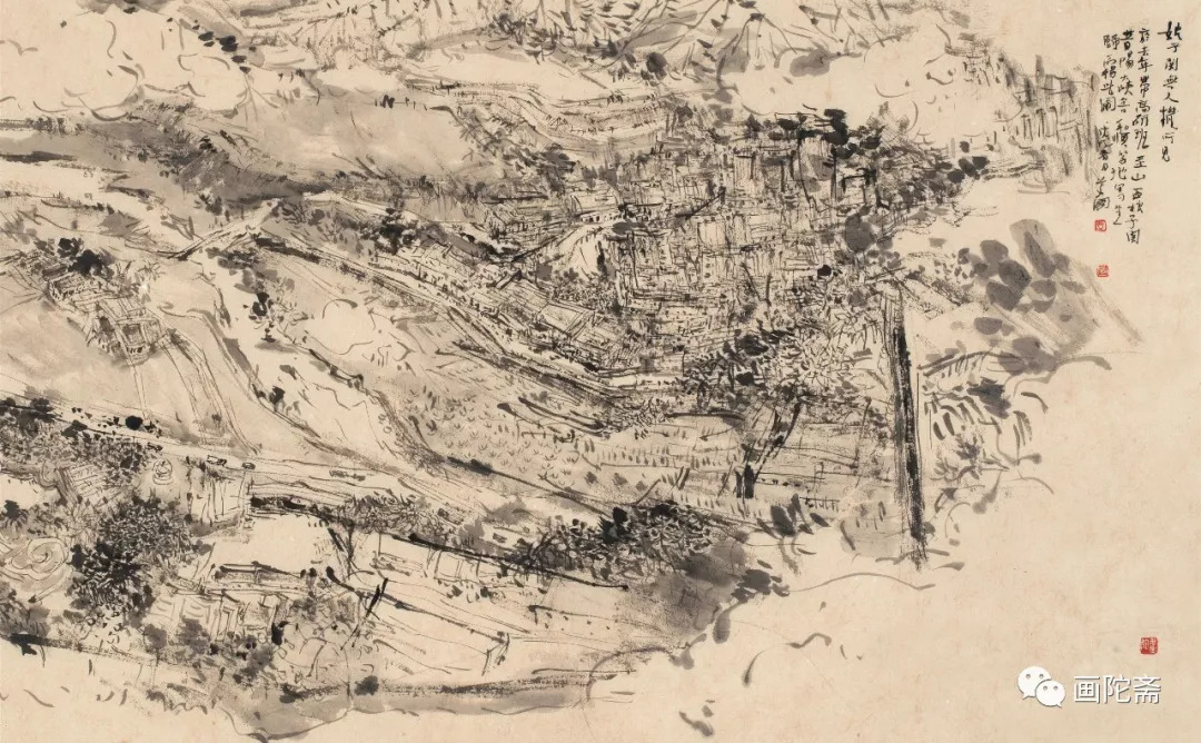 艾国山水画创作视频,艾国山水画工作室