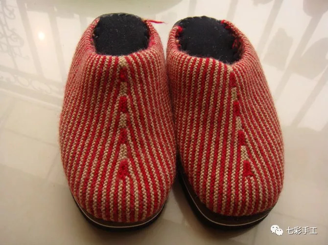 7-12岁儿童毛线拖鞋编织教程,毛线拖鞋编织38-39码起多少针