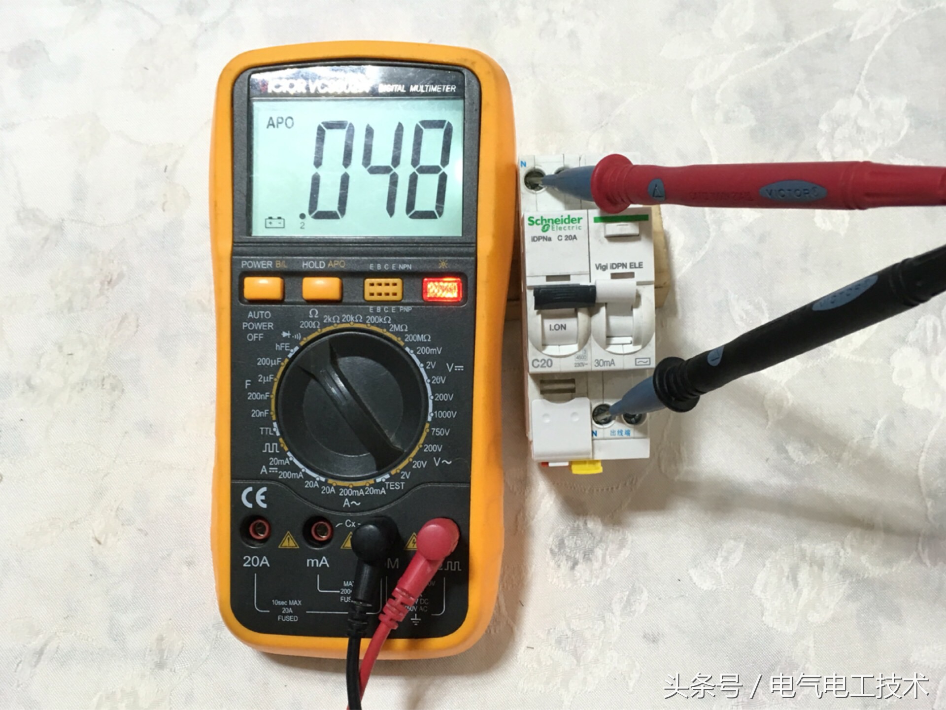 电工漏保接线,漏保左火右零接线图