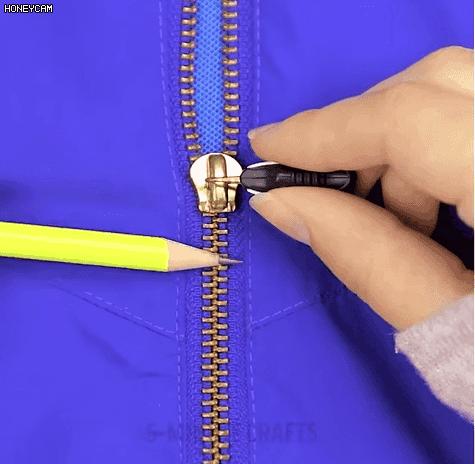 拉链坏了怎样用吸管维修,衣服拉链坏了用吸管修复超快捷