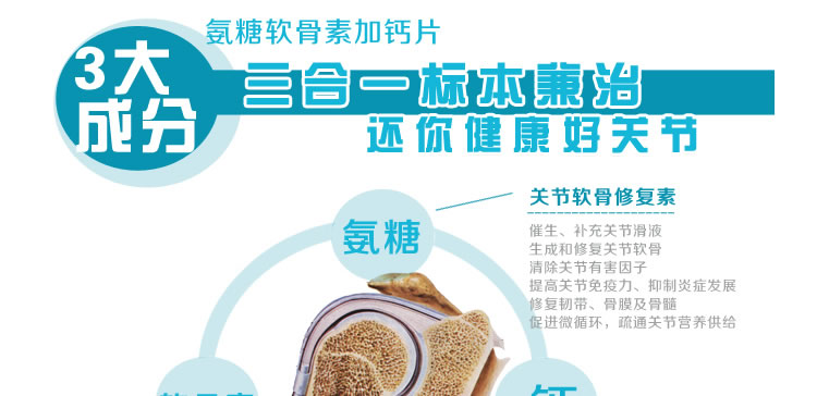 健力多氨糖软骨素钙护关节,氨糖软骨素钙片对关节炎有效吗