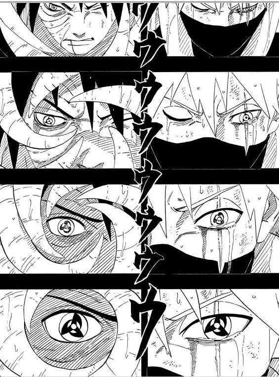 卡卡西和带土万花筒,宇智波带土卡卡西同时开启万花筒