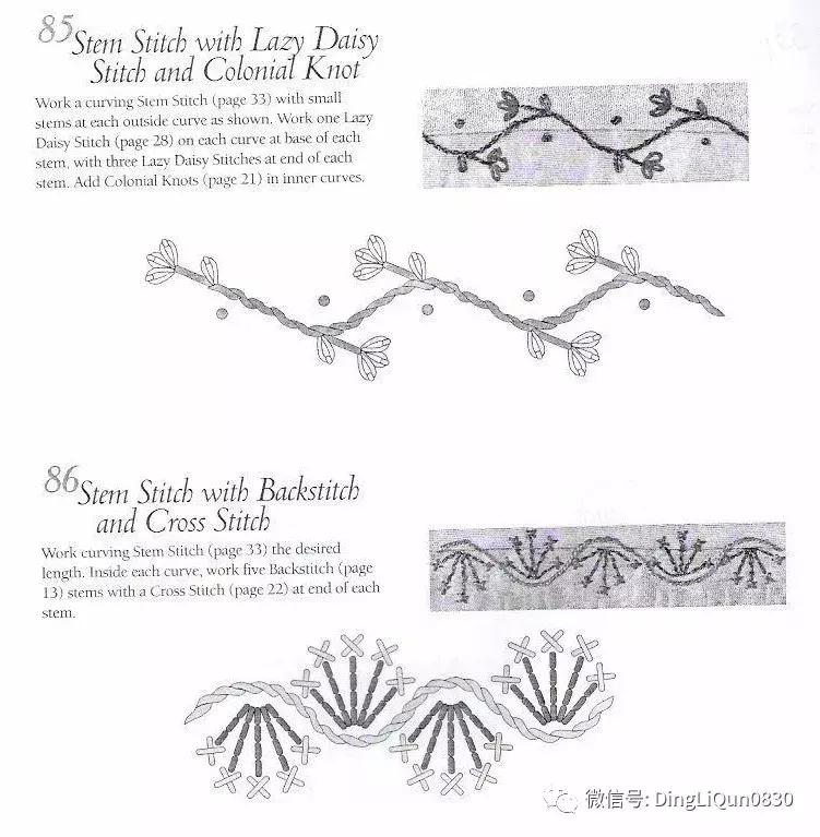 字母刺绣教程针法,字母刺绣针法图解