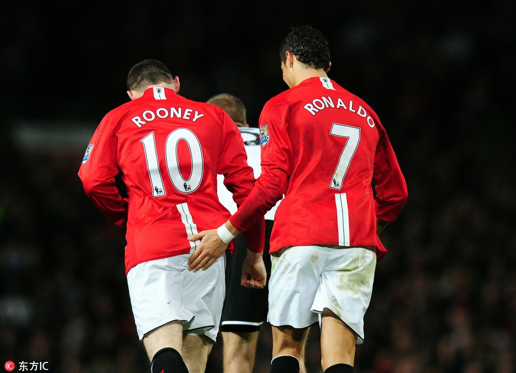 现在的c罗和现在的鲁尼,有一种友谊叫c罗和鲁尼