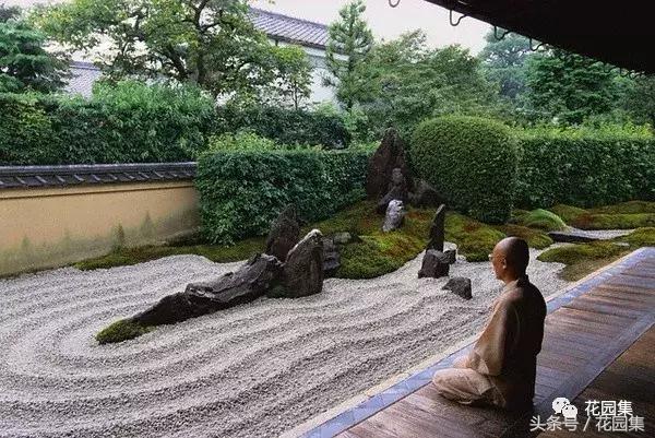 枯山水的造园手法,枯山水画法
