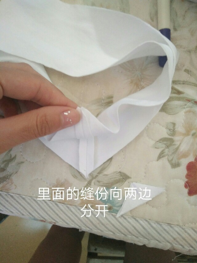 做给暖爸的白色V领长T，附多个男装裁剪图