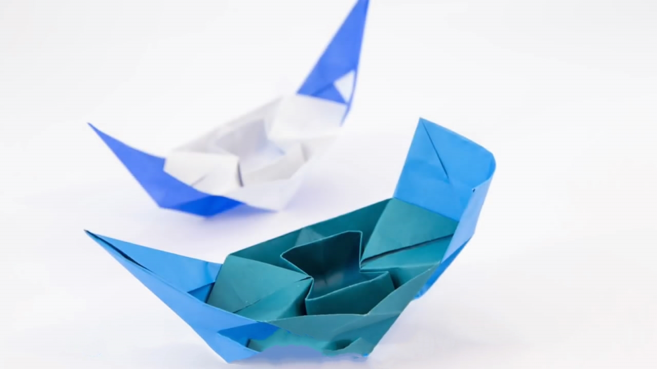 用折纸折出可以装100个硬币的纸船,乌篷船折纸十二种纸船的折法图解