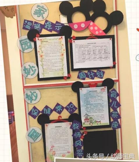 幼儿园家园联系栏布置米奇,幼儿园大班家园栏创意布置北欧风