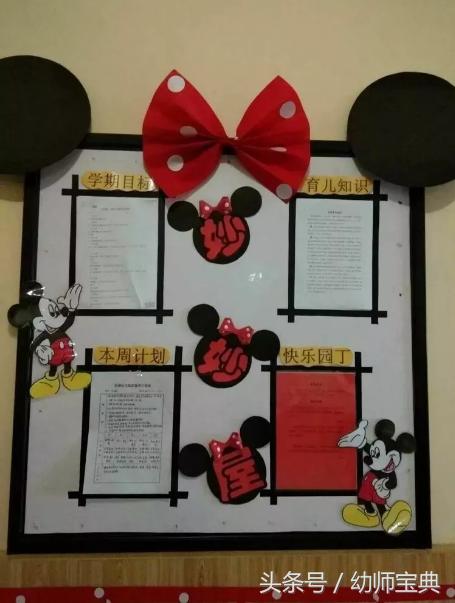 幼儿园家园联系栏布置米奇,幼儿园大班家园栏创意布置北欧风