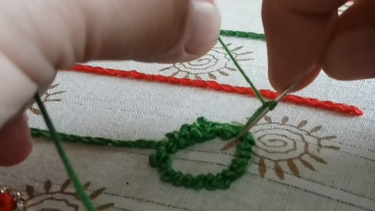 手针缝简单刺绣花边视频,刺绣五角星怎么缝好看