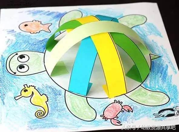 用彩色纸条制作手工卡纸,超简单卡纸手工特别好看