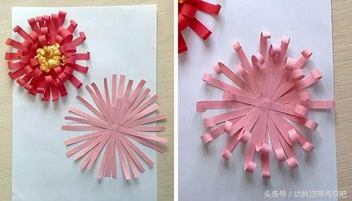 用彩色纸条制作手工卡纸,超简单卡纸手工特别好看