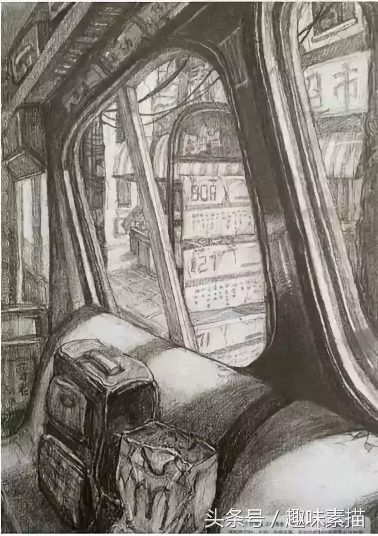 清华美院素描高分卷赏评,清华美院临摹千里江山图