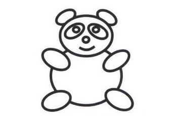 熊猫的图画大全简笔画,小朋友画熊猫的简笔画