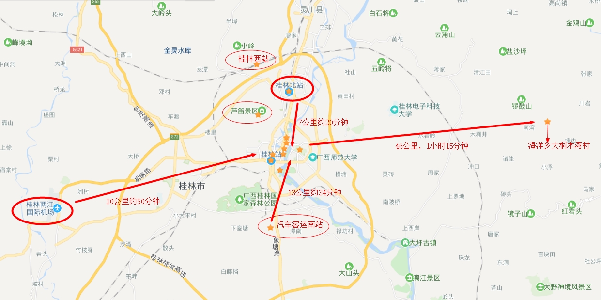 带你走进桂林阳朔山水,高清桂林阳朔旅游攻略图