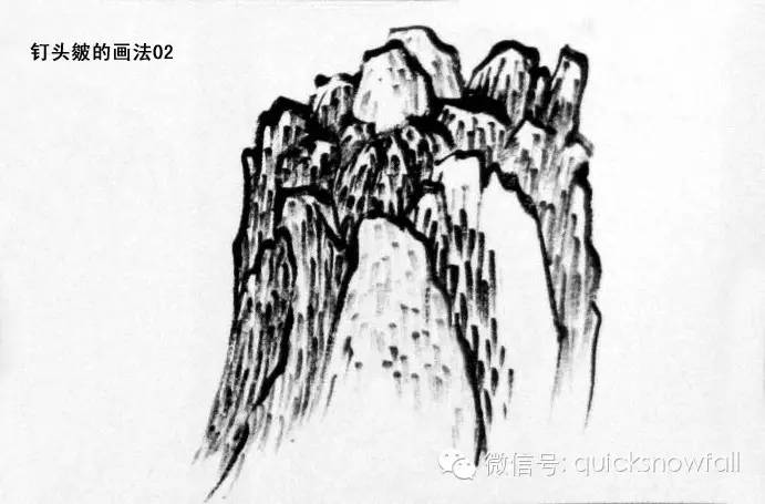 白崇然山水画山石画法合集,学院山水画山石画法
