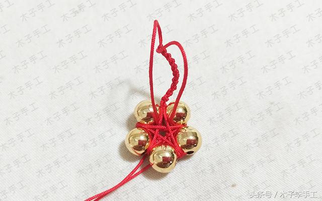 用金珠子编的项链绳,用绳子串的黄金项链