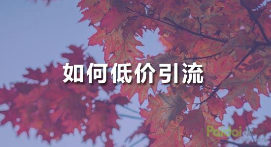 淘宝店铺低价引流方法,淘宝店铺怎样快速引流流量